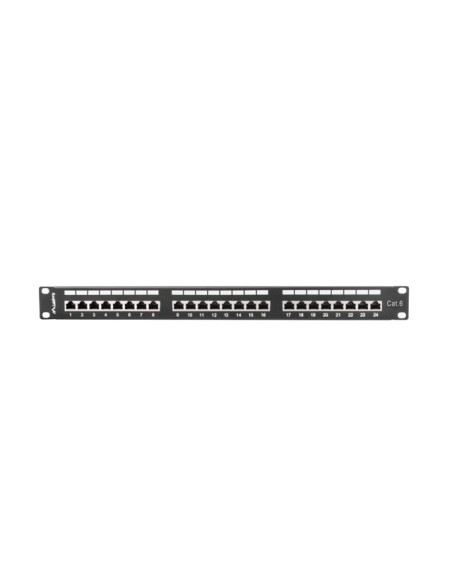 Patch panel ekranowany 24-portowy 1U Kat.6 FTP szary | Osprzęt sieciowy | ODEL.PL