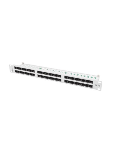 Patch panel 48-portowy 1U Kat.6 UTP czarny | Osprzęt sieciowy | ODEL.PL